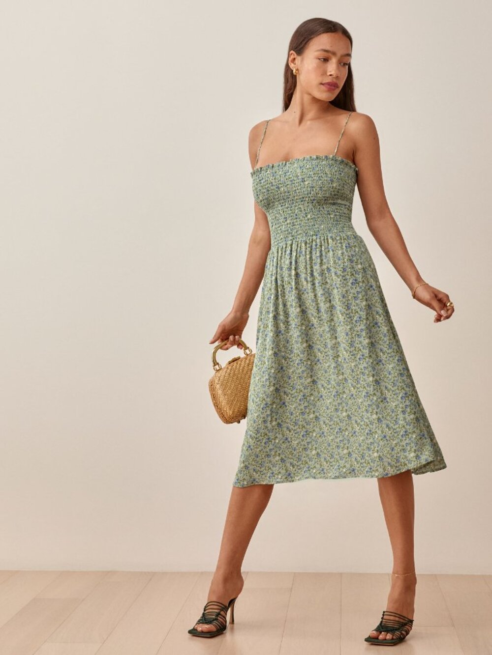 Reformation Sable Dress in Sprite (S)